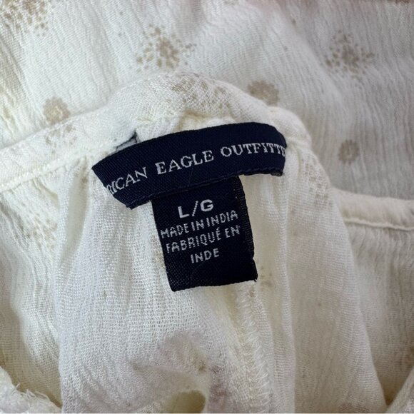 American eagle outfitters tank top embroidered floral flowers cream peach boho - Picture 6 of 9